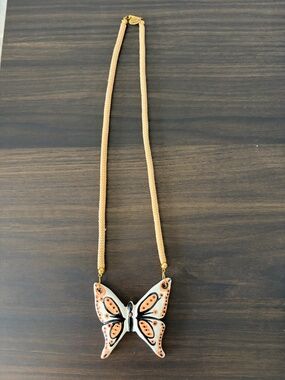 Miriam Haskell Vintage Butterfly Pendant Necklace Patent 3427691